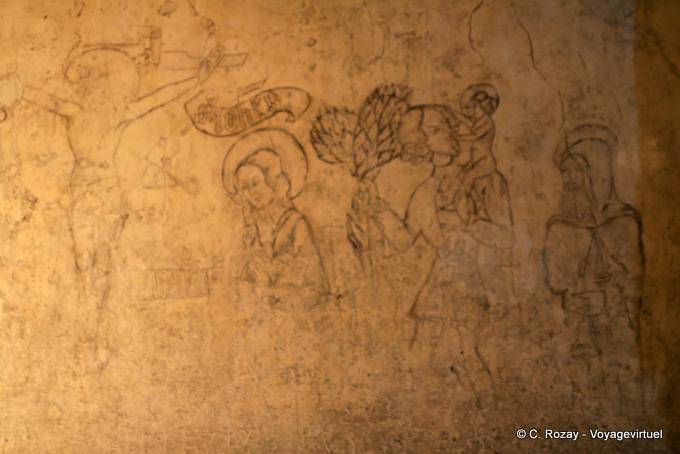 Gravure dans un souterrain, Château de Chillon, Montreux - Suisse