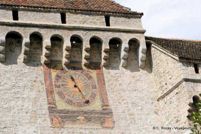 Horloge bernoise, Château de Chillon, Montreux - Suisse