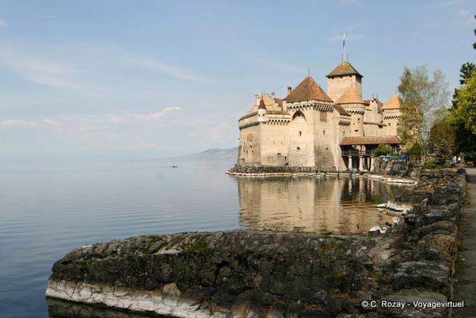Vue du site du Château de Chillon - Suisse