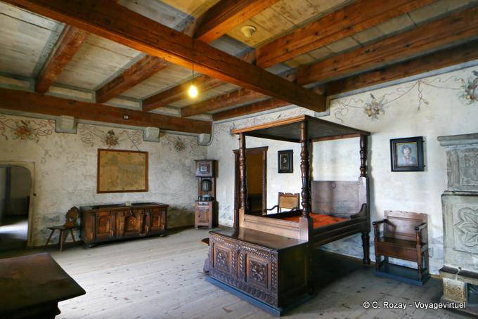 Chambre à coucher bernoise, Château de Chillon, Montreux - Suisse
