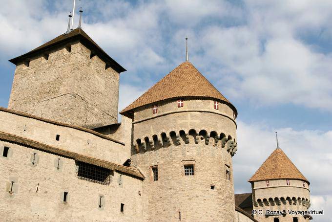 Tours et donjon, Château de Chillon - Suisse