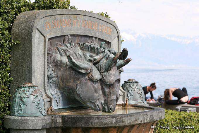 Sculpture des trois ânes Ouchy - Suisse