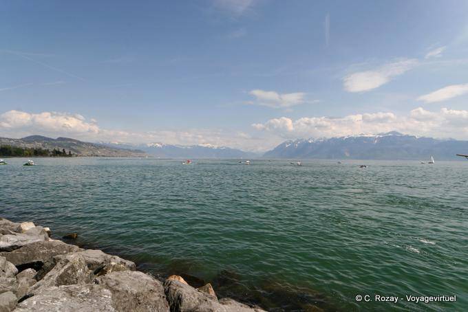 Green lake Léman, Ouchy, Lausanne - Suisse