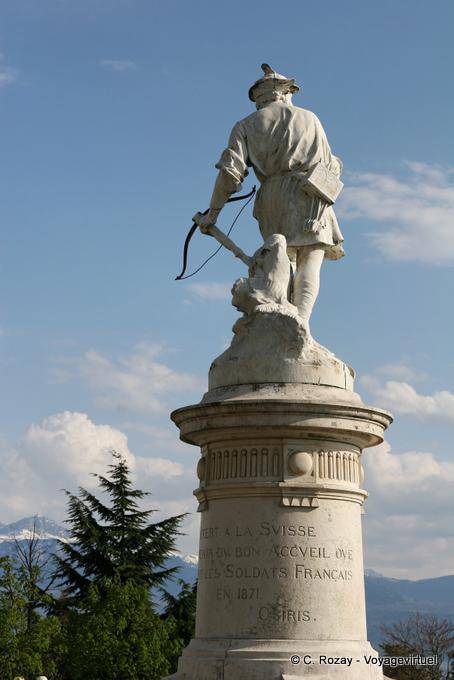 Guillaume Tell, vue arrière, Esplanade de Montbenon, Lausanne - Suisse