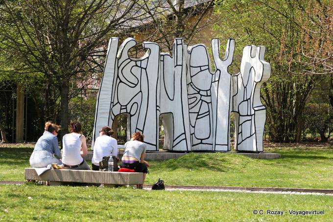 Martigny, fondation Gianadda, Dubuffet, élément d'architecture contorsionniste - Suisse