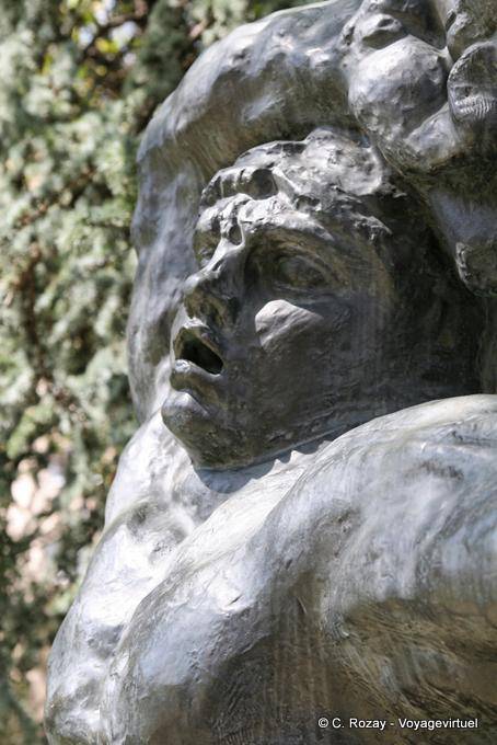 Gros plan dur la tête du Centaure, Bourdelle, Parc des sculptures Gianadda - Suisse