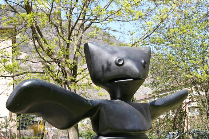 Le Grand Assistant, sculpture de Max Ernst, gros-plan, Fondation Gianadda - Suisse