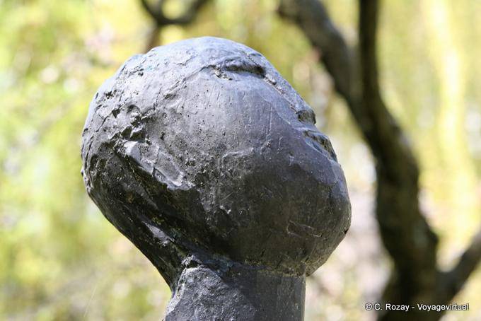 La tête de Giacometti, sculpture d'Onno de Wit, Gianadda - Suisse
