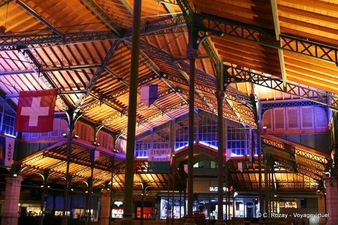 L'architecture de la Halle de Montreux, structure en acier façon Baltard - Suisse