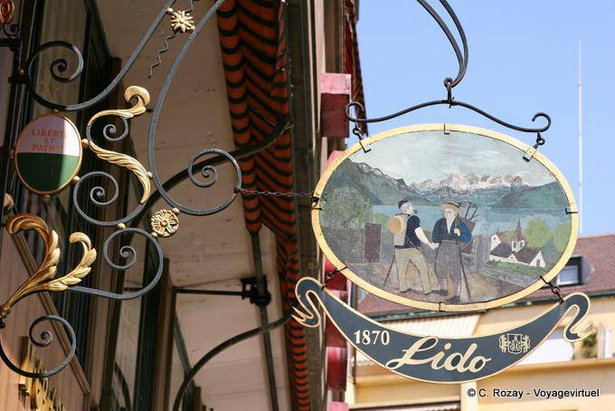 Liberté et patrie, vieille enseigne, Vevey - Suisse