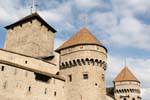 Tours et donjon, Château de Chillon, Suisse.