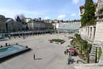 Panorama de la place de la Riponne, Lausanne, Suisse.
