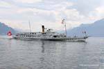 Rhone, Bateau-vapeur CFF, Vevey, Suisse.