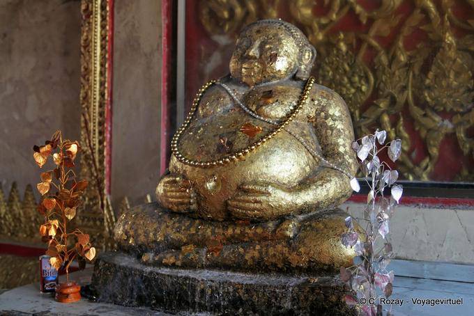 Autre bouddha à gros ventre, Wat Phanan Choeng, Ayutthaya - Thaïlande
