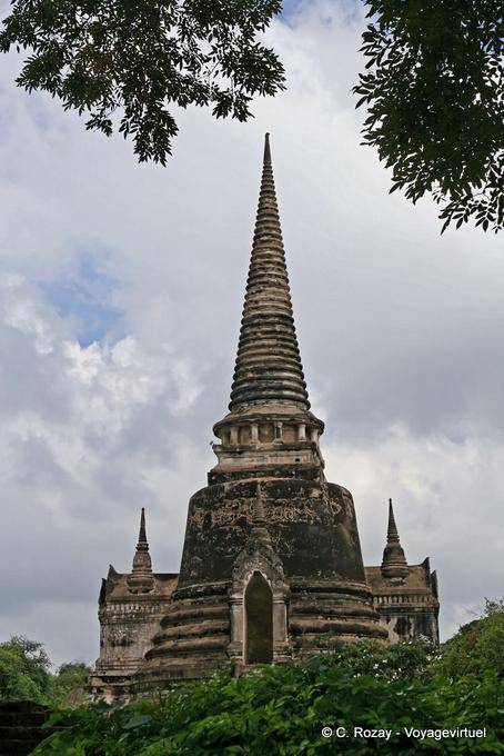 Chedi en cloche inversée, Wat Phra Sri Samphet, Ayutthaya - Thaïlande