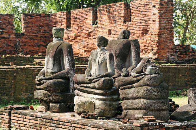 Bouddhas sans tête, Wat Phra Sri Samphet, Ayutthaya - Thaïlande