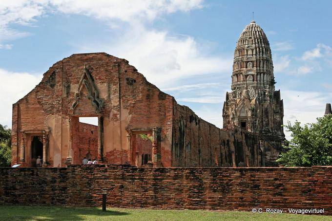 Bâtiment du temple, Wat Raj Burana, Ayutthaya - Thaïlande
