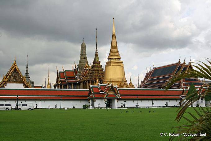 Enceinte, Wat Phra Kaeo, Bangkok - Thaïlande