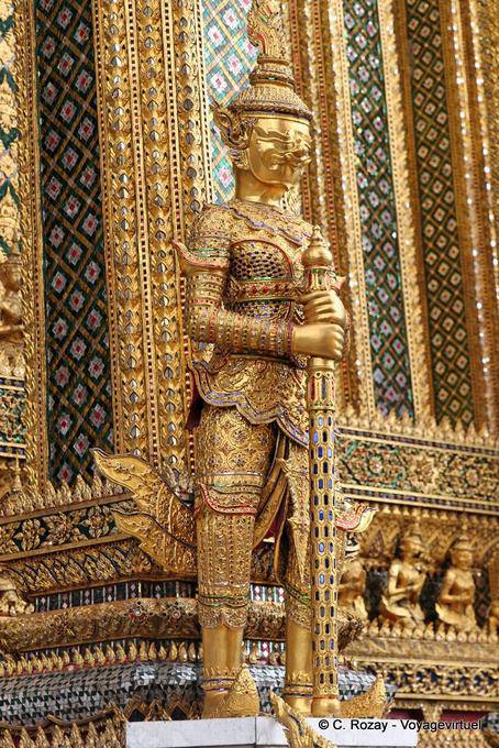 Mankorakarn Géant du Ramakien, Wat Phra Kaeo, Bangkok - Thaïlande
