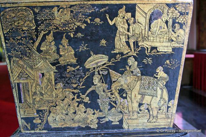 Stèle instructive, Chiang Mai Temple - Thaïlande