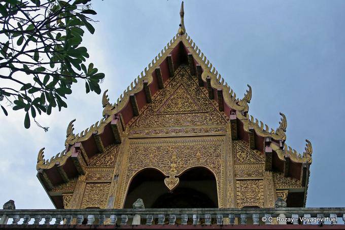 Détail de décoration du Wat Phan Tao, Chiang Mai Temple - Thaïlande
