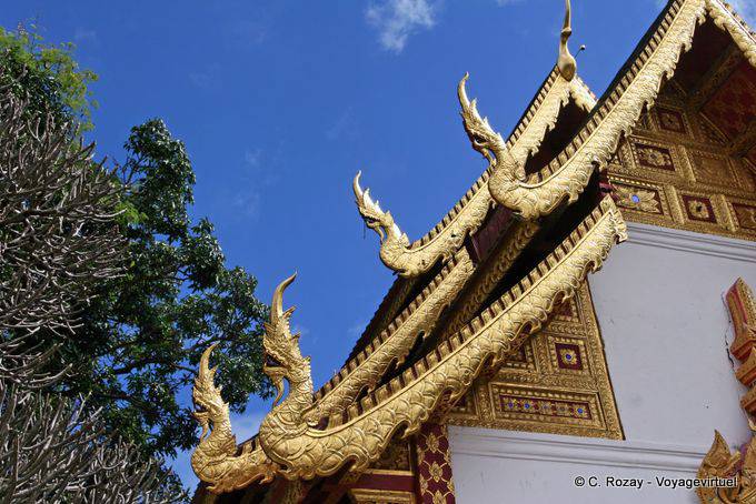 Nagas de toit, Wat Doi Suthep, Chiang Mai - Thaïlande