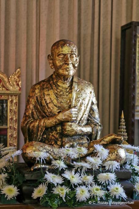 Représentation de moine, Wat Phra Sing, Chiang Mai - Thaïlande