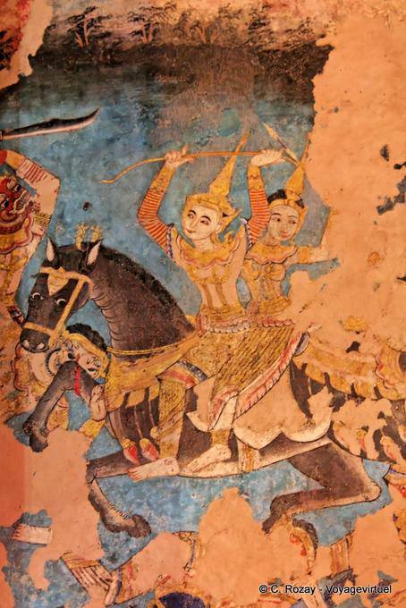 Reste de peinture ancienne, Wat Phra Sing, Chiang Mai - Thaïlande