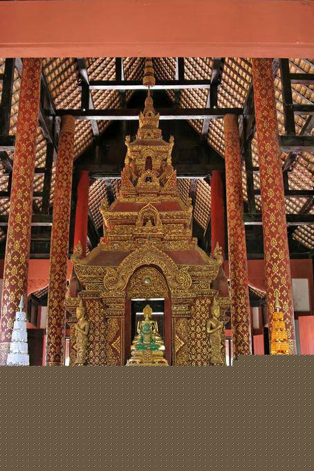Bouddha d'émeraude dans son temple, Wat Phra Sing, Chiang Mai - Thaïlande