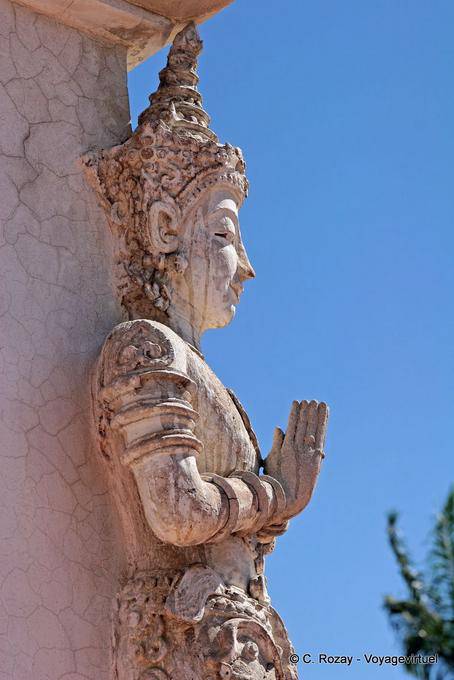 Profil de pierre sur Ho Trai, Wat Phra Sing, Chiang Mai - Thaïlande