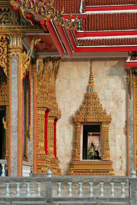 Harmonie décorative du Wat Chalong, Phuket - Thaïlande