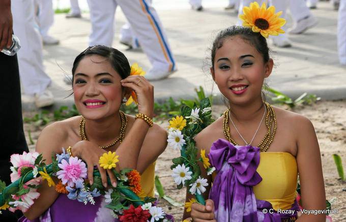 Filles-fleur, Patong Festival, Phuket - Thaïlande