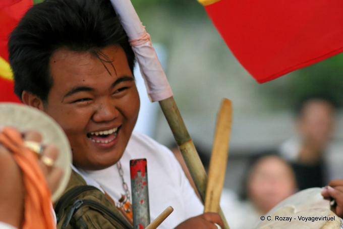 Rire de musicien, Patong Festival, Phuket - Thaïlande