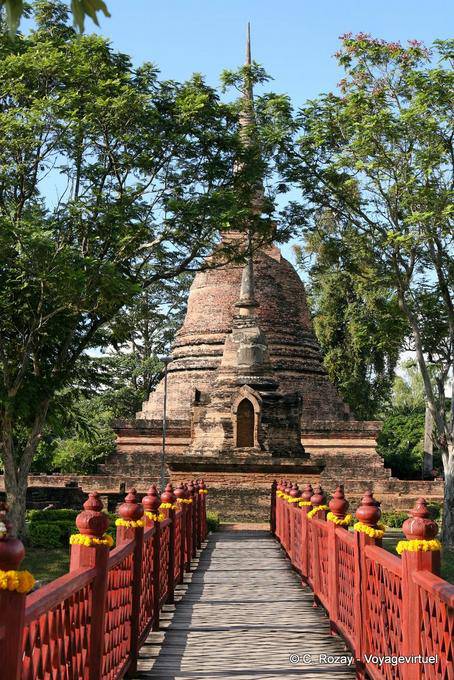 Vue sur le Wat Sa Si, Sukhothai - Thaïlande