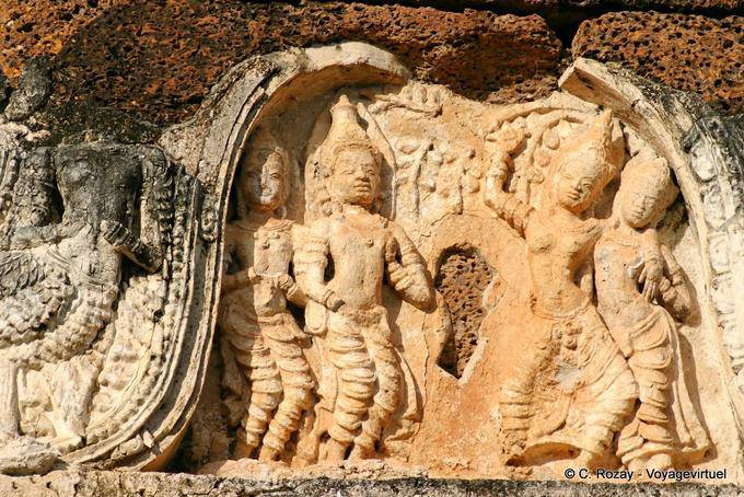 Danseurs et danseuses, Sukhothai, Wat Mahathat - Thaïlande