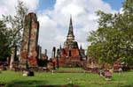 Cloître en ruines, Wat Phra Sri Samphet, Ayutthaya, Thaïlande.