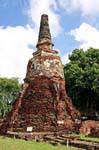 Antique chedi, Wat Phra Sri Samphet, Ayutthaya, Thaïlande.