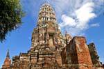 Ayutthaya, Wat Raj Burana, tour sanctuaire (un prang de 1424), Thaïlande.