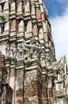 Garudas sur prang, Wat Raj Burana, Ayutthaya, Thaïlande.