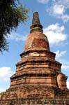 Chedi incomplet, Wat Raj Burana, Ayutthaya, Thaïlande.