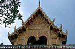 Détail de décoration du Wat Phan Tao, Chiang Mai Temple, Thaïlande.