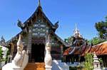 Wat en bois, Chiang Mai Temple, Thaïlande.