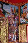 Peinture de vie royale, Wat Phra Sing, Chiang Mai, Thaïlande.
