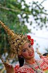 Danseuse traditionnelle Thailandaise, Patong Festival, Phuket, Thaïlande.