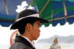 Jeune homme à chapeau, Patong Festival, Phuket, Thaïlande.