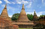 Parc archéologique de Sukhothai, Wat Mahathat, Thaïlande.