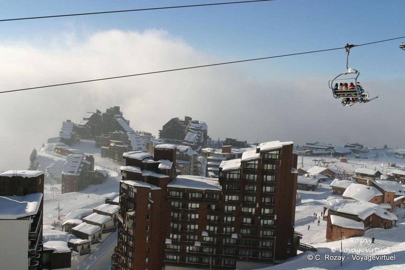 Télésiège sur la ville, Avoriaz Avoriaz