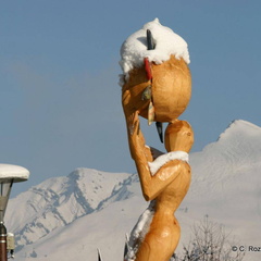 Sculpture en bois, les Gets