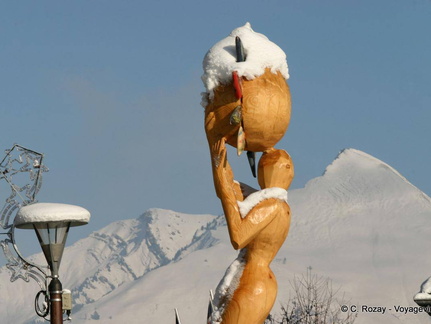 Sculpture en bois, les Gets