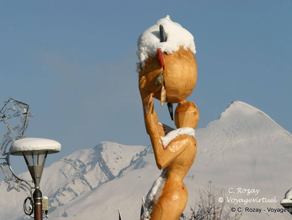 Sculpture en bois, les Gets